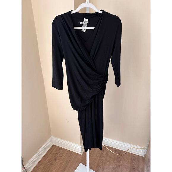 MM. LaFleur The Casey Dress Black Midi size Large - Picture 5 of 9